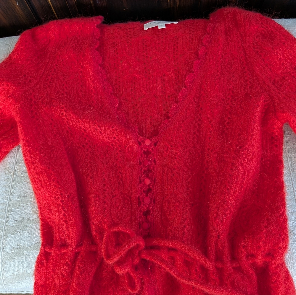 Sezane Red Elise Cardigan - Picture 5 of 5